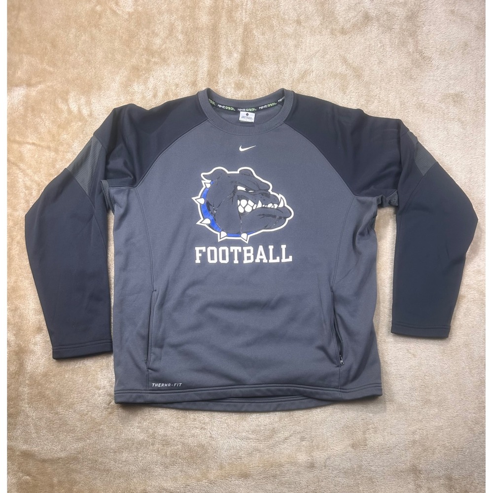 Nike Therma-FIT Mens L Gonzaga Bulldogs Baseball‎ Crewneck Sweatshirt 632184-064